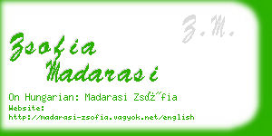 zsofia madarasi business card